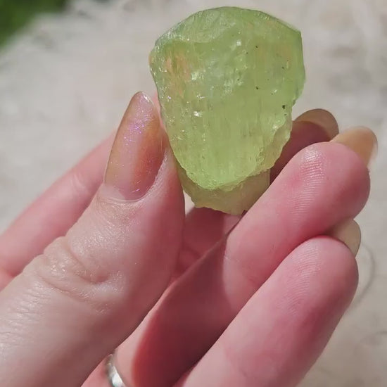 Diopside Crystal, 26g Bright Green, Rare Raw Gemstone, Large Diopside Pendant Specimen, Rough Natural Collector Mineral from Tanzania