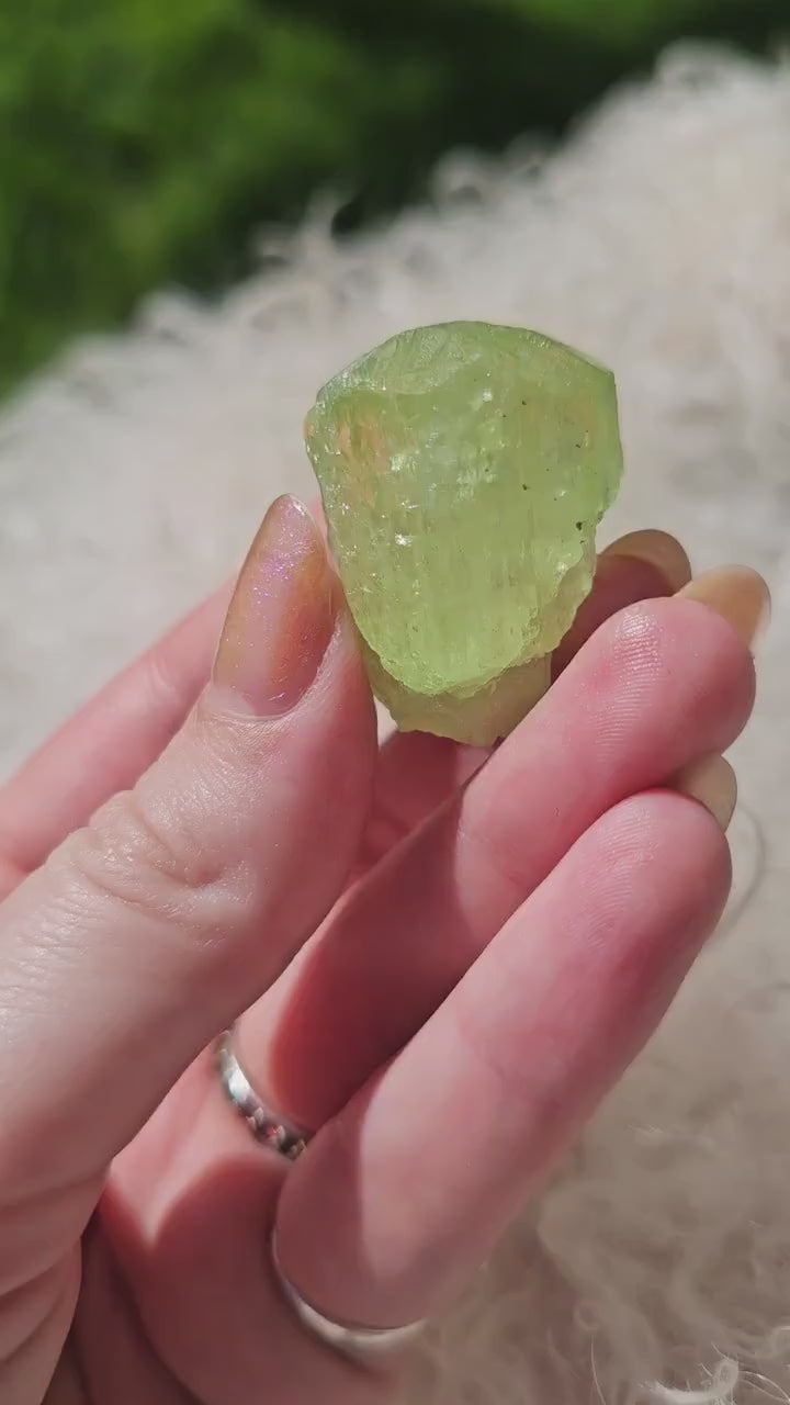 Diopside Crystal, 26g Bright Green, Rare Raw Gemstone, Large Diopside Pendant Specimen, Rough Natural Collector Mineral from Tanzania