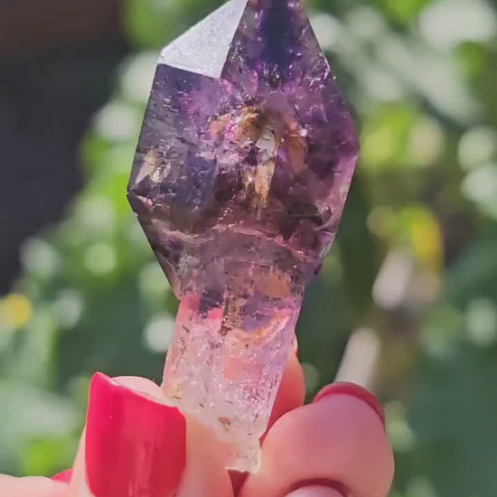 AAA Smoky Amethyst Scepter, Double Terminated Collector Specimen