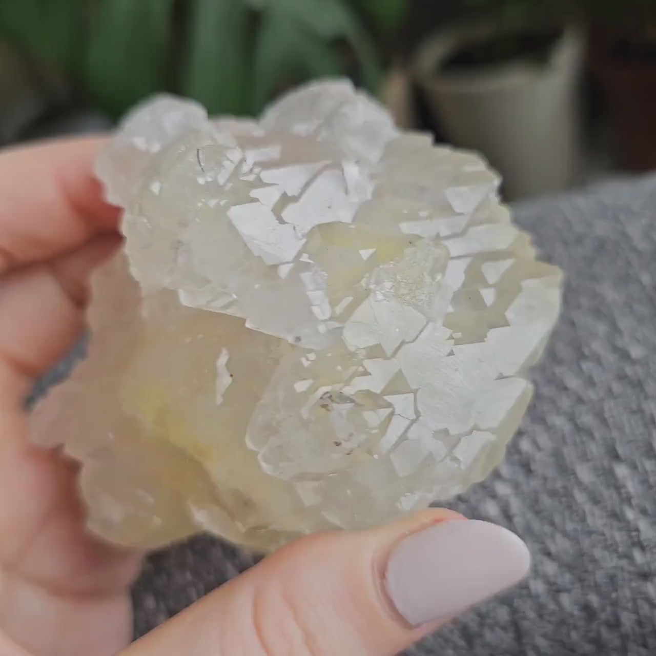 Elestial Quartz w Bright Yellow Hematite or Rutile Inclusions