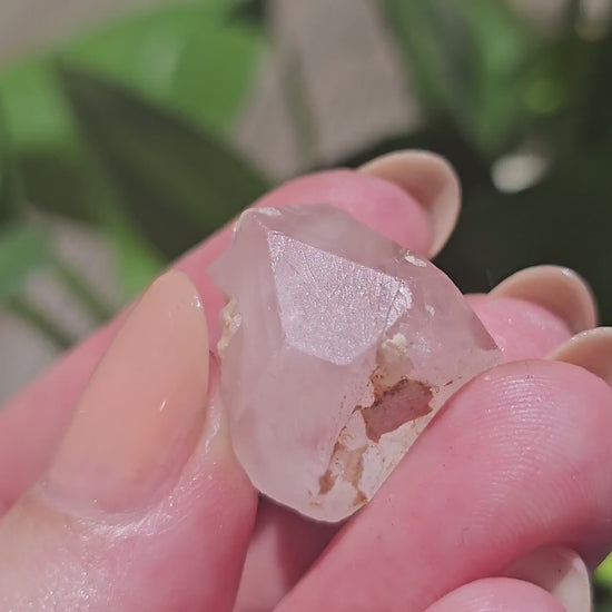 36ct Pink Morganite Crystal, Terminated Pale Pink Beryl, Raw Rare Mineral Specimen, Rough Morganite, Skardu Pakistan, Chunky Pocket Stone