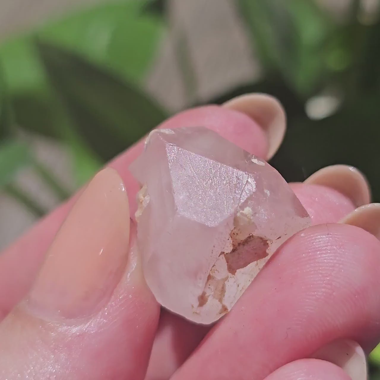 36ct Pink Morganite Crystal, Terminated Pale Pink Beryl, Raw Rare Mineral Specimen, Rough Morganite, Skardu Pakistan, Chunky Pocket Stone