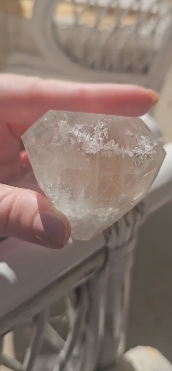 Topaz Crystal, Raw Stunning Bicolor Gem, New Find, Champagne and Faint Blue, High Luster, 143g Big Self Standing, Collector Mineral Specimen